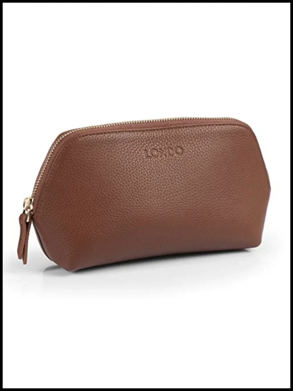 Genuine Leather Makeup Bag Cosmetic Pouch Travel Organizer Toiletry Clutch
